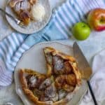 Love apple pie? This gorgeous apple galette is made spiced brown butter, and is an easy and delicious make-ahead dessert.