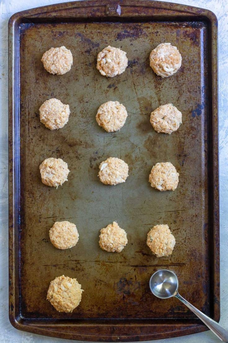 Mini Crab Cakes (Canned Crab Recipe) with Spicy Yogurt Sauce