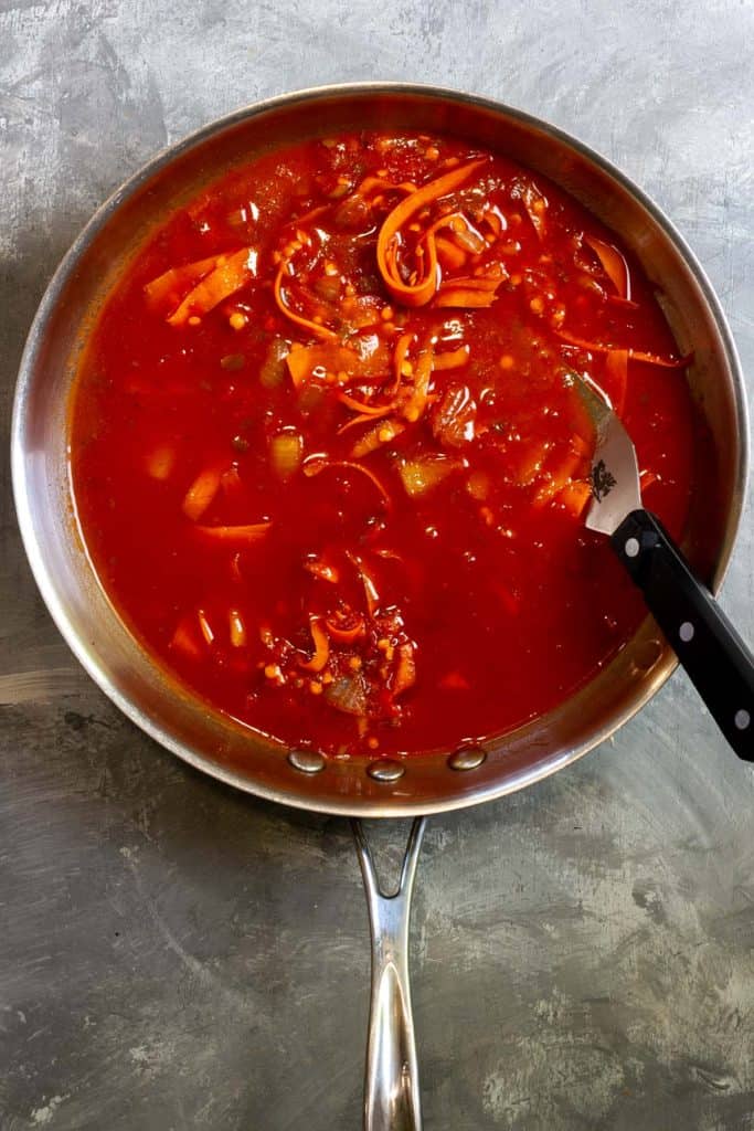 Add Tomato Sauce + Water