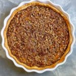 Bake Pumpkin Pecan Pie Until Filling is Set + Crust is Golden