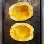 Drizzle Spaghetti Squash with Oil + Sprinkle with Salt