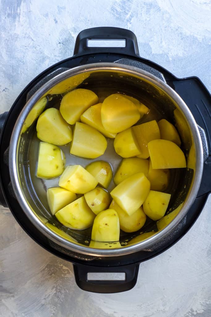Add Potatoes + Water to the Instant Pot