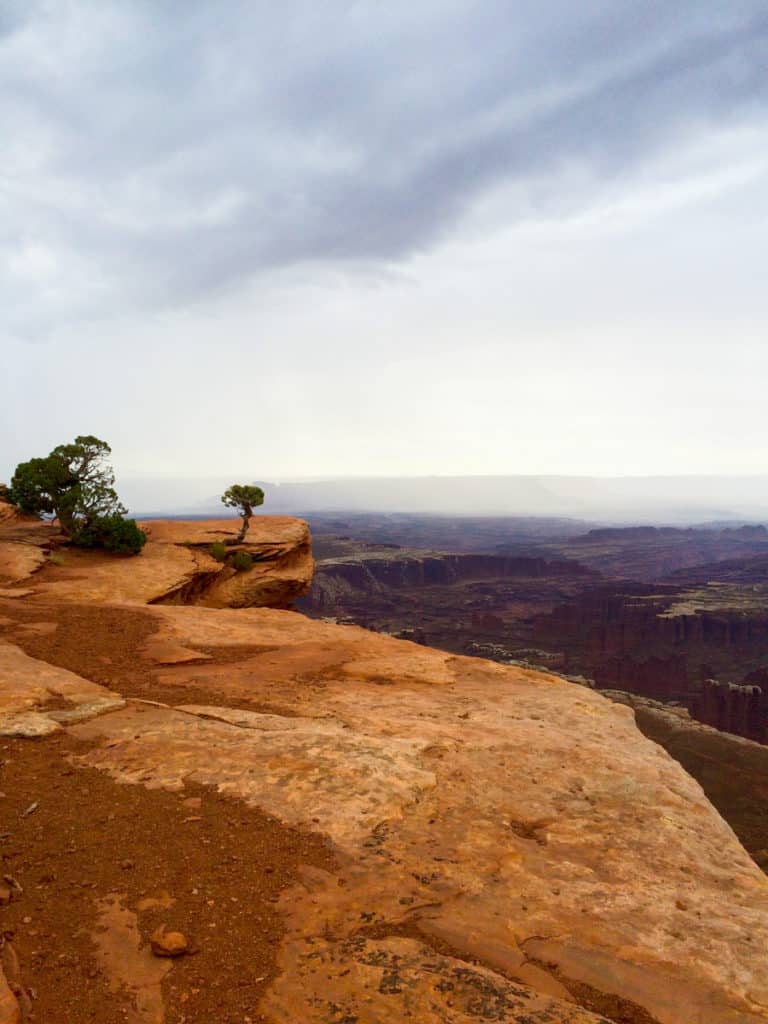 Hiking on Grand View Point Trail at Canyonlands National Park