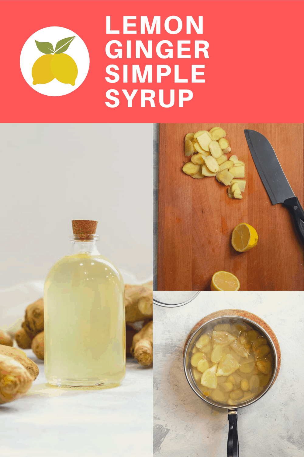 Ginger Simple Syrup with Lemon or Lime Champagne Tastes®