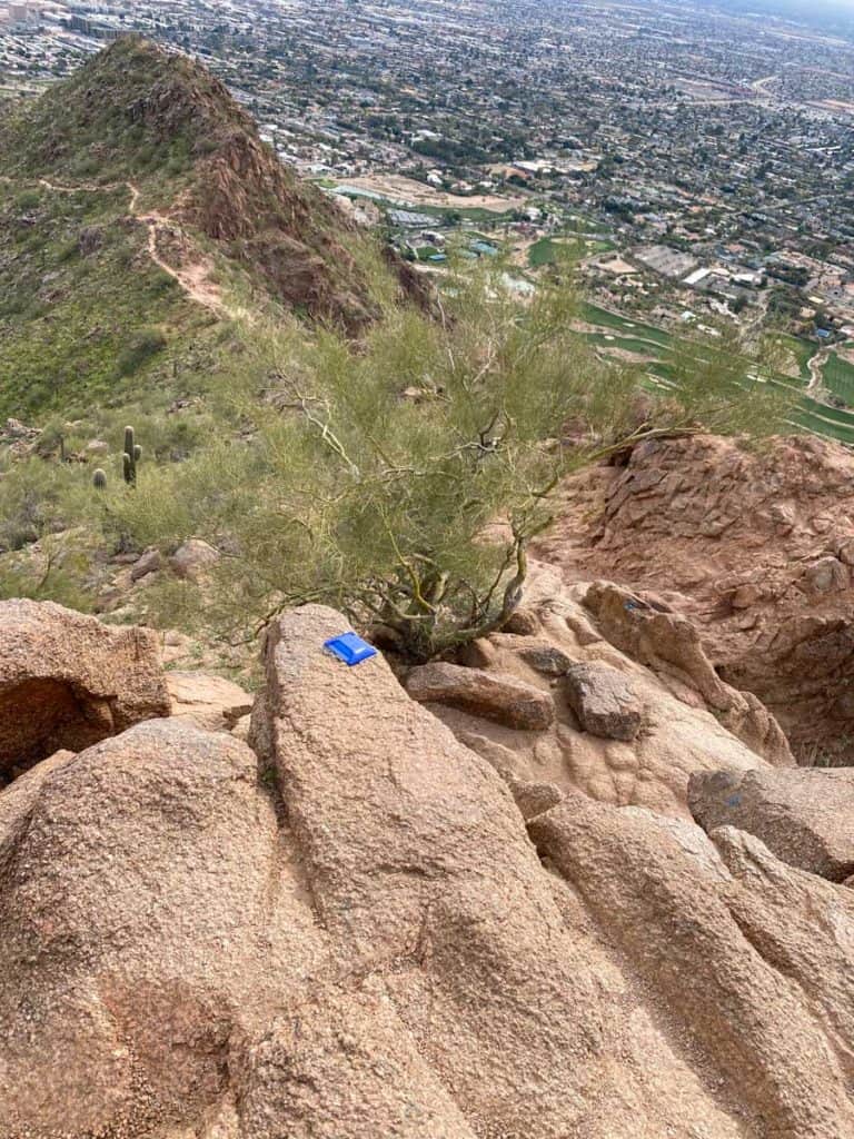 View of Cholla Trail from Camelback Summit