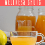 This easy lemon ginger shot is made with fresh ginger and lemons. Add a little cayenne pepper for a wellness shot with an extra kick!