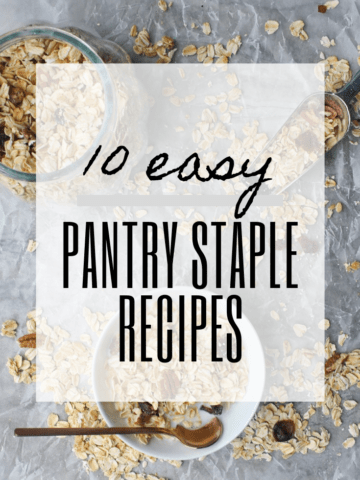 These pantry recipes use mainly shelf-stable pantry staples. These recipes are perfect for cleaning out your pantry, or can be kept with your emergency food supply for shelter in place meals.