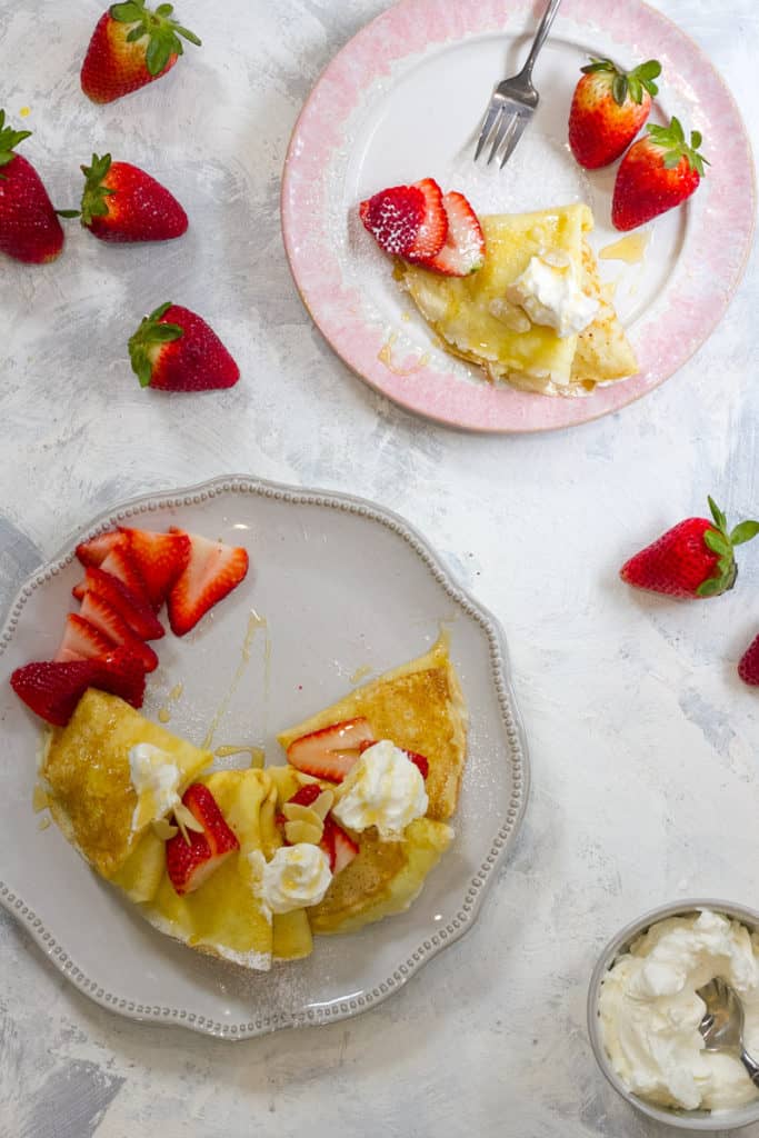 Strawberry Crepes with Mascarpone Whipped Cream