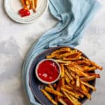 White Sweet Potato Fries in a serving dish