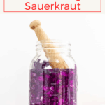 Love sauerkraut? This red cabbage sauerkraut is an easy lacto-fermentation recipe. All you need is red cabbage, salt, a glass jar, and a little time.
