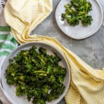 Baked Kale Chips in a Serving Bowl