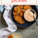 Love fried pickles? These healthier air fried pickles are coated with seasoned breadcrumbs, and are easy to make at home in your Instant Pot Air Fryer.