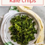 These easy air fryer kale chips are delicious, quick and easy! Make them at home in your Instant Pot Air Fryer for a healthy snack.