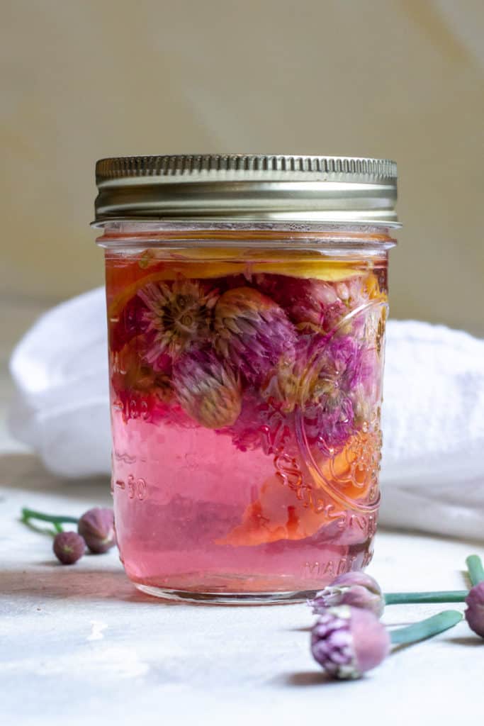 Infused Chive Blossom Vinegar