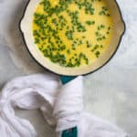 Heat Chives + Garlic in Butter