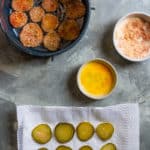 Coat Pickles in Egg + Breadcrumb Mixture