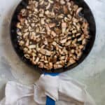 Add Diced Mushrooms to a Pan