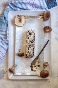 mushroom butter on a serving platter