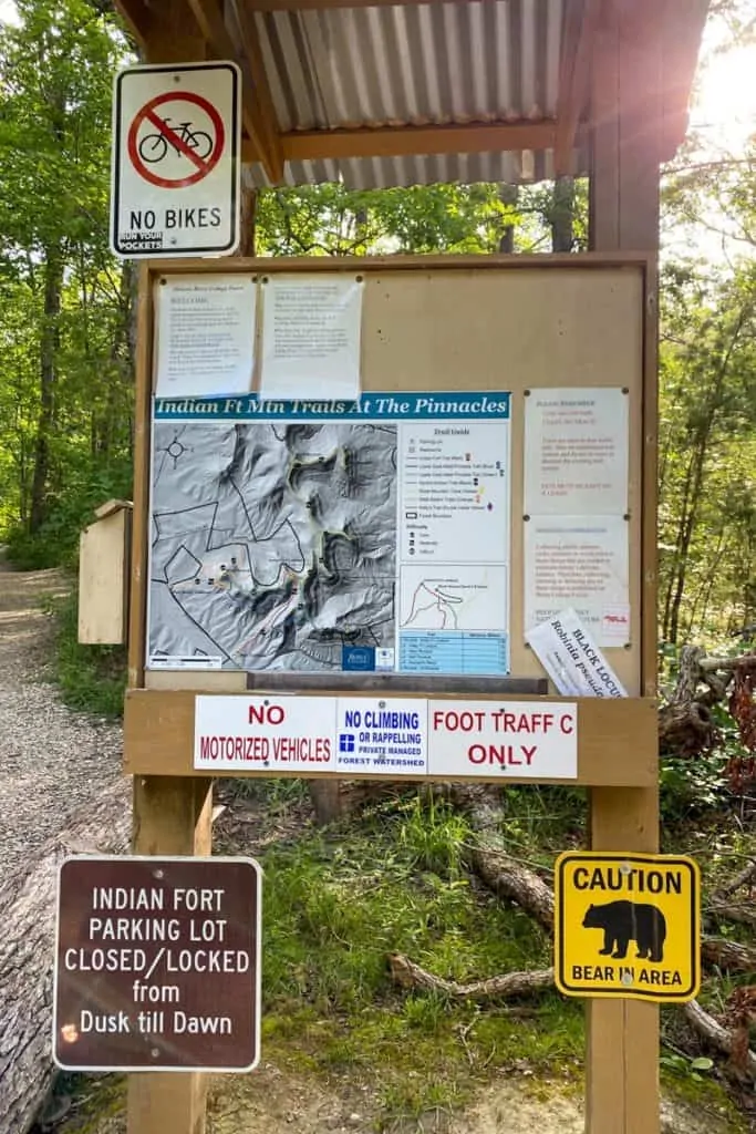 Pinnacles Trail Information Board.