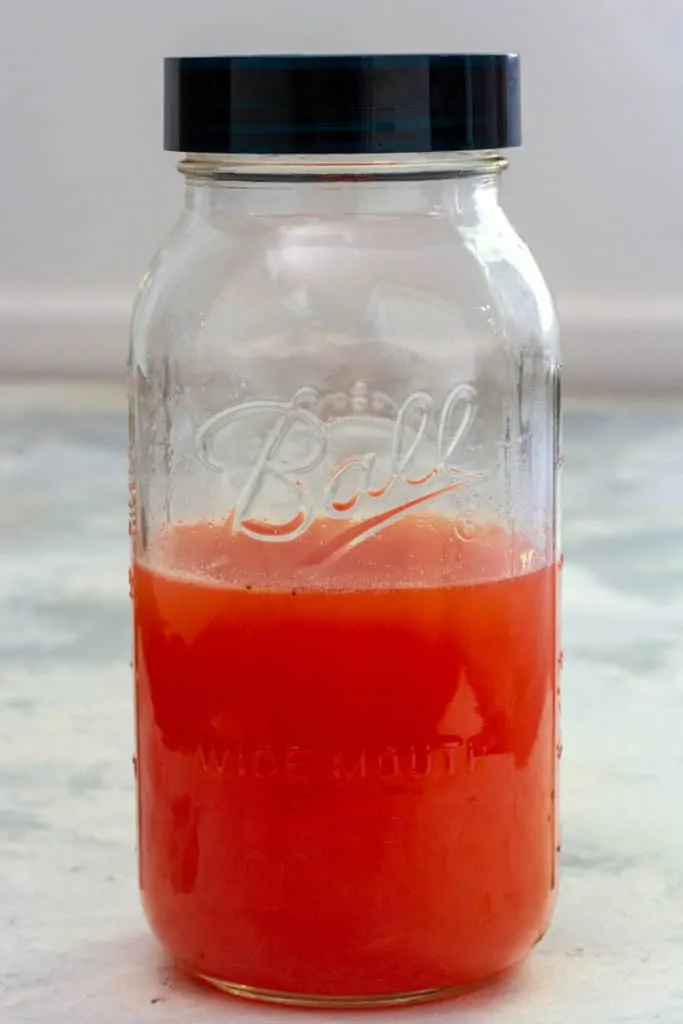 Strawberry Vinegar In the Second Ferment