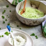 Herb salt in bowls