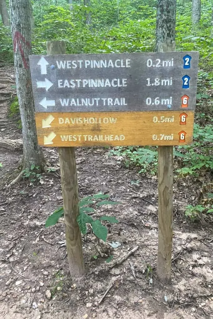 Follow Trail Sign to West Pinnacle