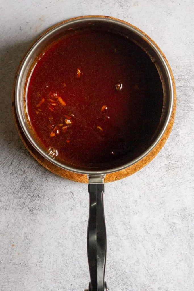 Add Honey + Simmer Marinade to Make Honey Bourbon Sauce