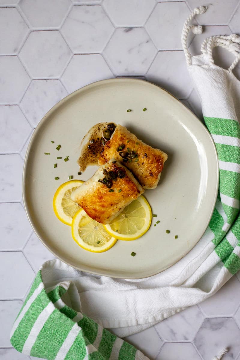 Lingcod Recipe PanSeared Fish with Lemon Caper Sauce