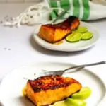 Sweet Chili Glazed Salmon on Plates
