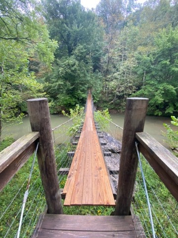 Swinging Bridge along the 4C's Trail