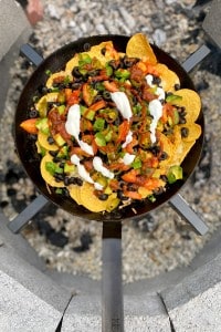 Campfire Nachos in a pan