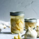 lacto fermented garlic in jars