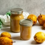 Pear Sauce in Glass Jars