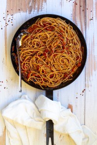 Fra Diavolo Sauce in a Pan with Pasta