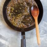 lemon juice, herbs, and capers in a pan with remaining butter.