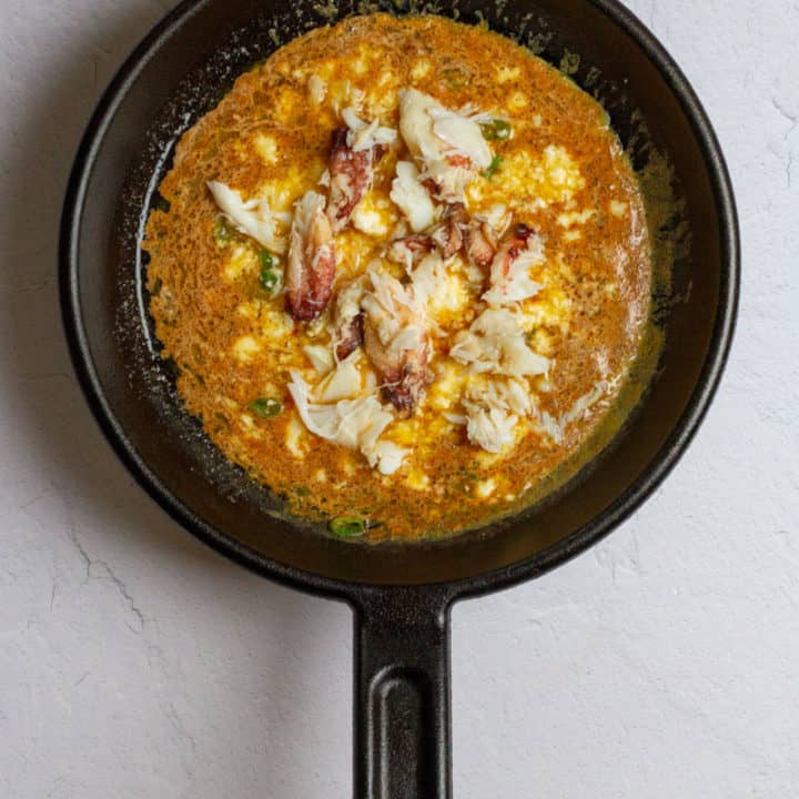 Crab Omelette with Garlic Yogurt Sauce Champagne Tastes®