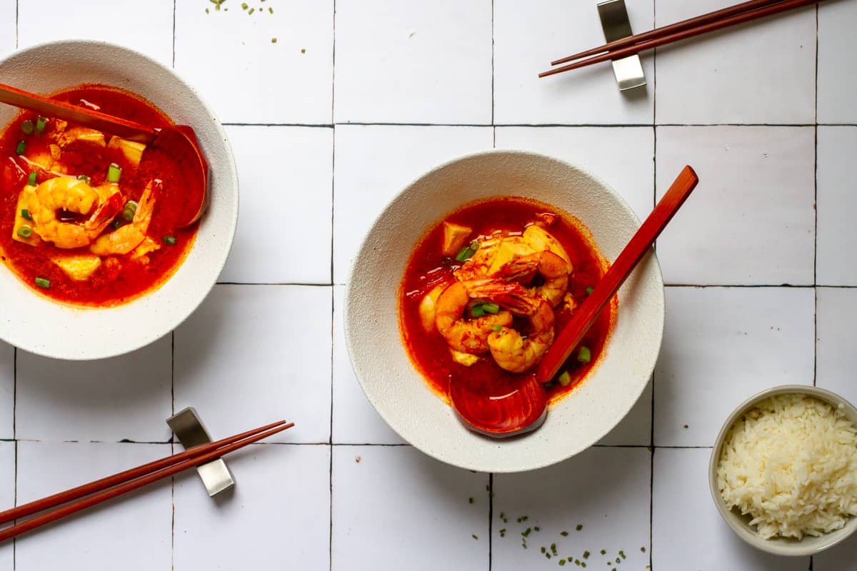 Kimchi Seafood Soup (Instant Pot or Stovetop) Champagne Tastes®