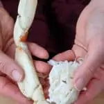 Break Crab Legs at Shoulder Joint