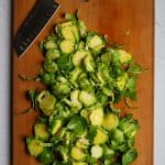 Thinly Slice Brussels Sprouts