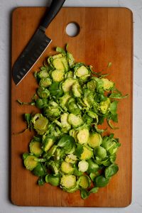 Thinly Slice Brussels Sprouts