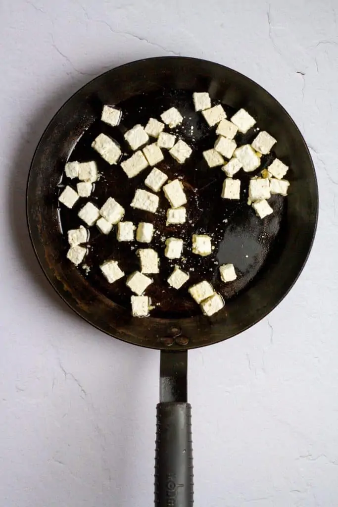 Add Tofu to a Hot Pan