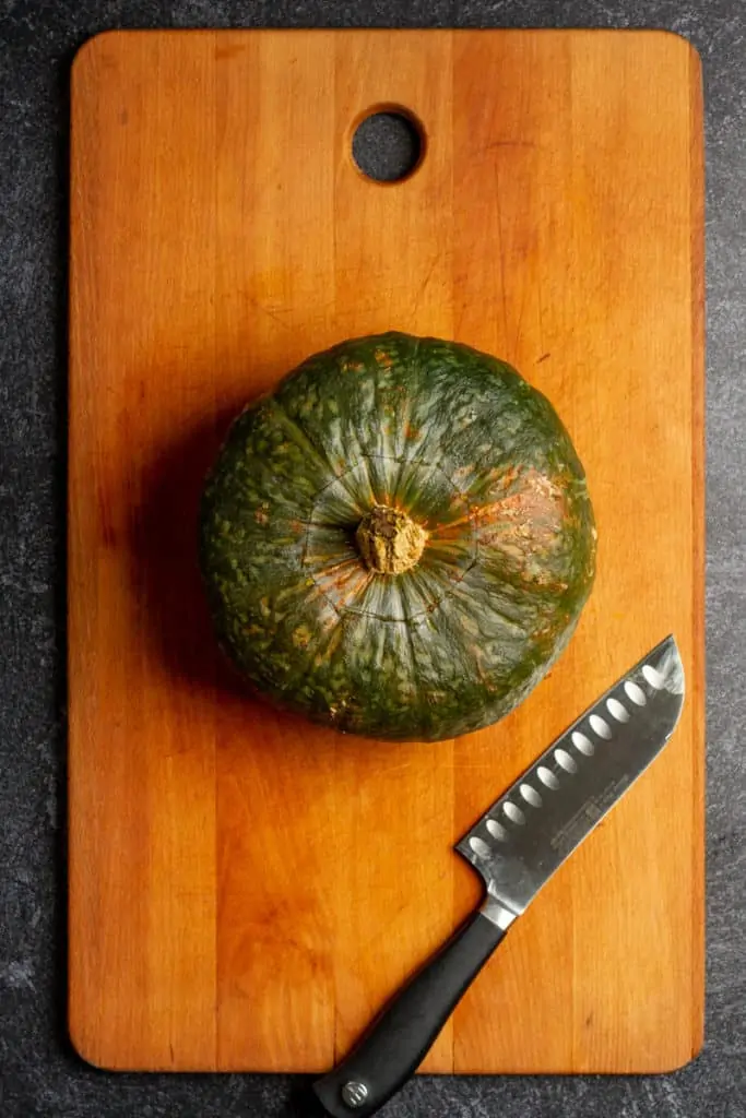 Score the Squash with a Knife + Microwave