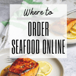 graphic reading: "where to order seafood online" with photo of salmon in background