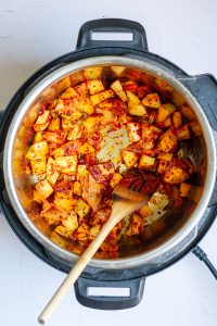 Cook Kimchi + Potatoes with Spices