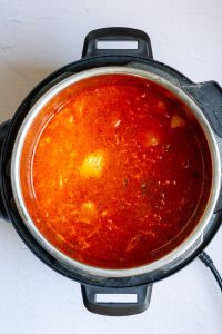 Add Broth to Kimchi Soup