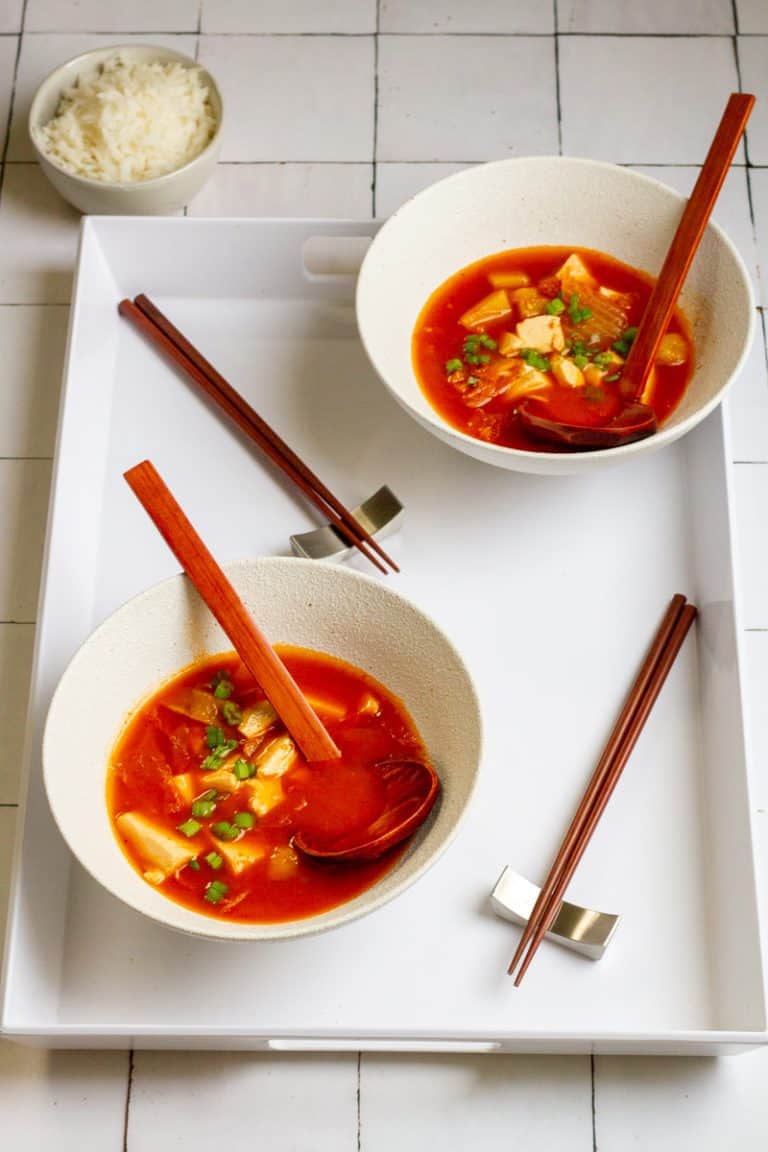 Vegan Kimchi Soup (Instant Pot or Stovetop) Champagne Tastes®