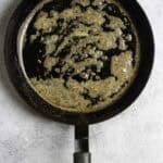 butter sauce in pan.