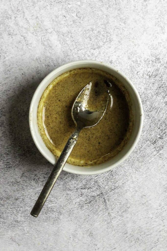 butter sauce in bowl.