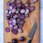 Sliced Purple Potatoes