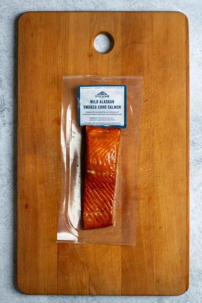 Vacuum-Sealed Hot-Smoked Salmon.